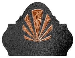 DARAY L 602 CP SH BK Copper Sunburst Shimmer Black Background